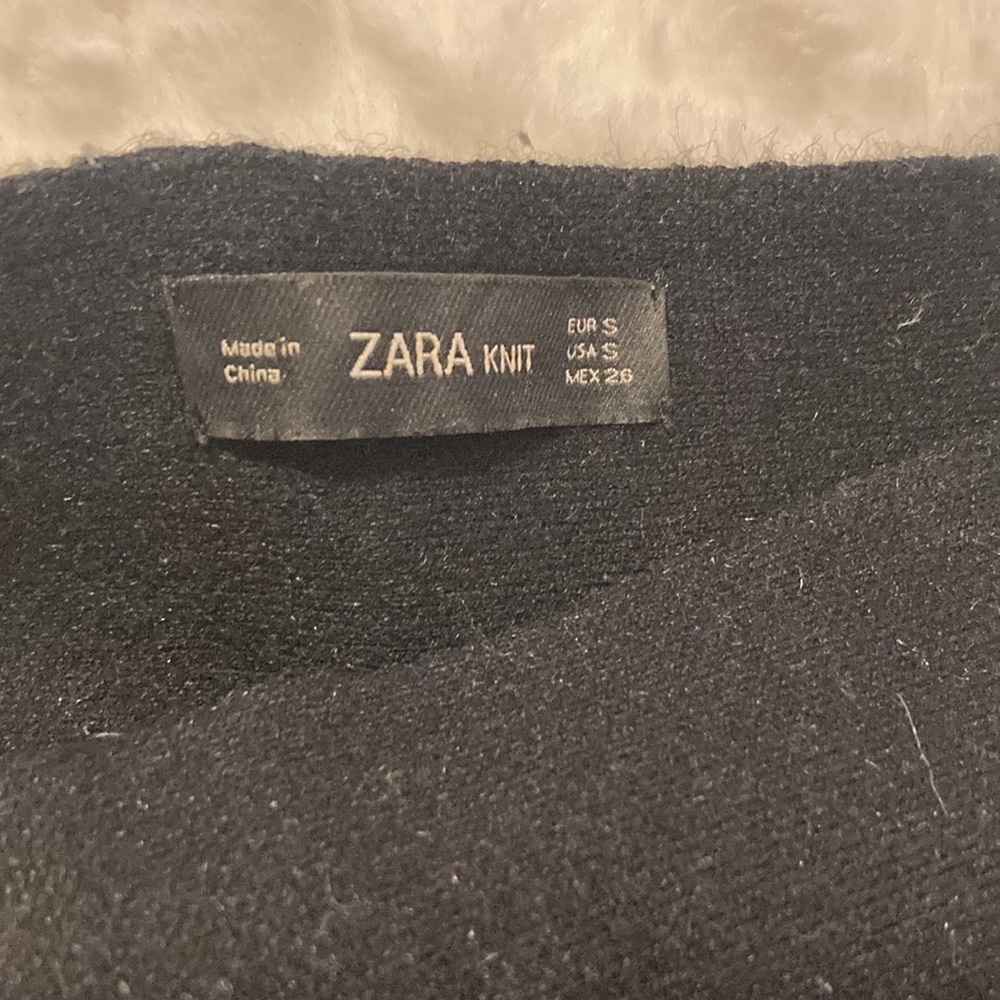 💕Zara knit dark navy (almost black) skirt - Picture 3 of 3